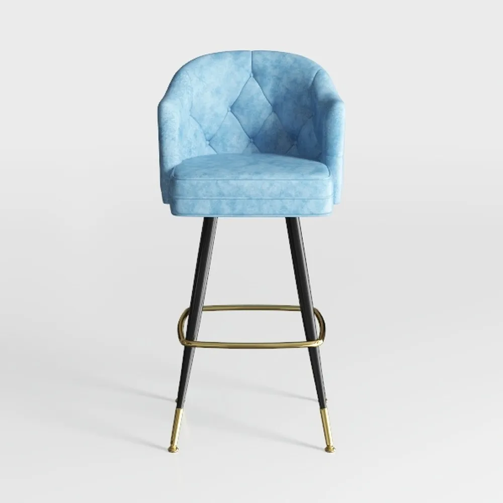 SAFAVIEH Home Collection Dublyn Light Blue Velvet/