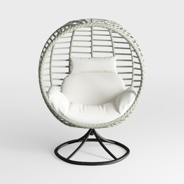 SWITTE Wicker Egg Chair Outdoor Indoor, Oversized 