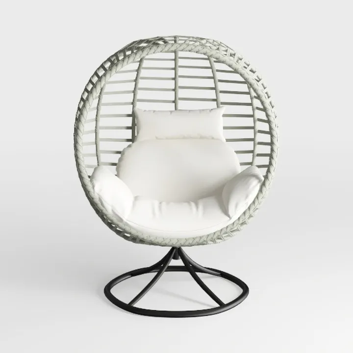 SWITTE Wicker Egg Chair Outdoor Indoor, Oversized 
