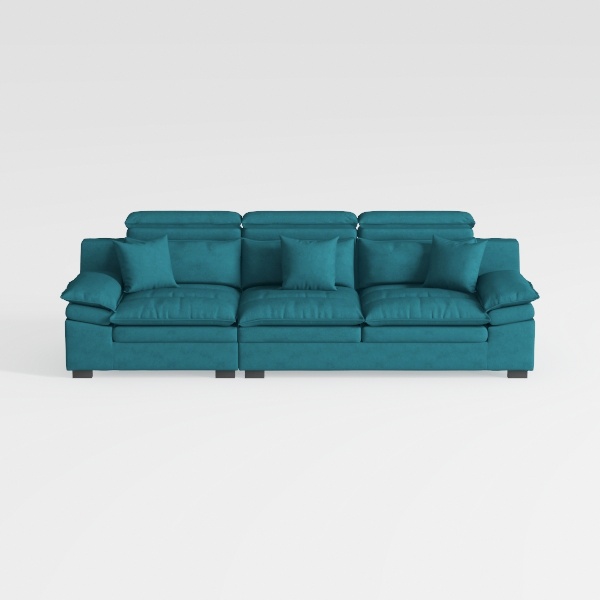 136" U Shaped Modern Cloud Sofa Modular Sectional | Homestyler