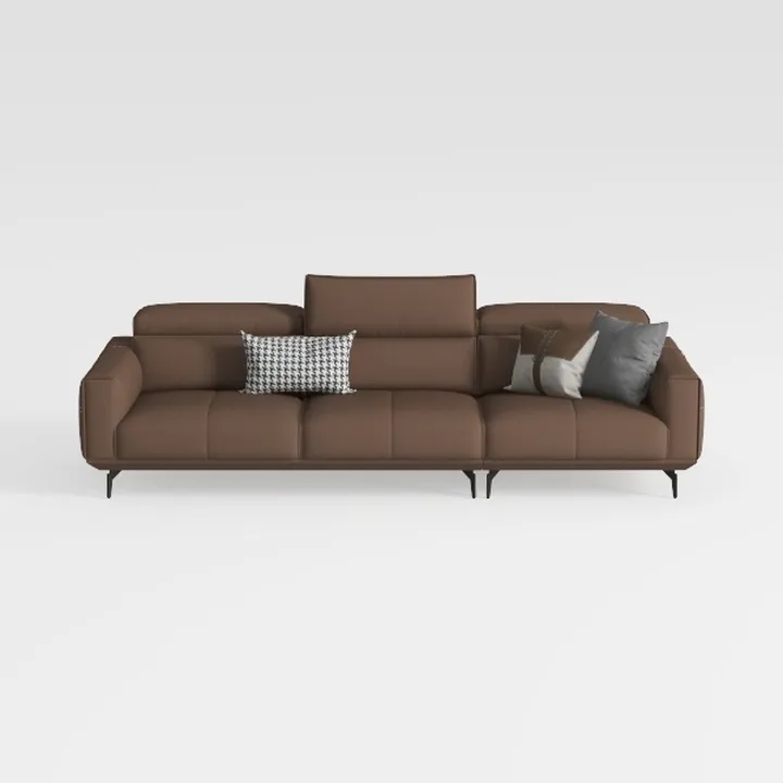 Valletta Italian Nappa Leather L-Shaped Sectional 