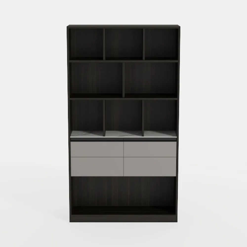 Rresyet 5 Tier Bookcase with Flip-Flop Design, 71"