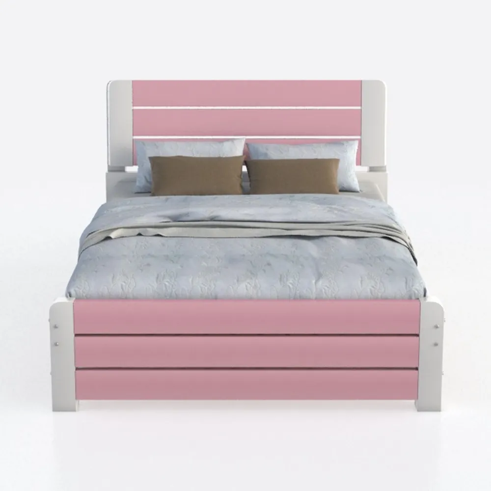 BOWERY HILL Faux Leather Tufted Queen Platform Bed