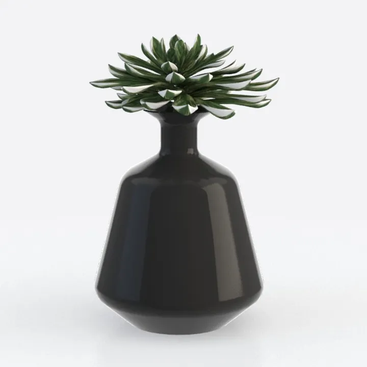 Ceramic Flower Vase Black