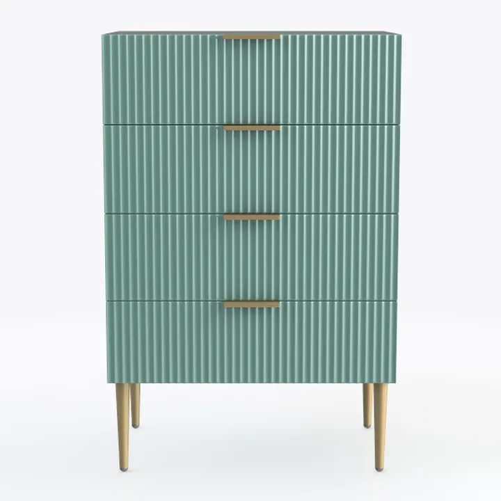 Green Dresser for Bedroom, 8 Drawer Double Dresser