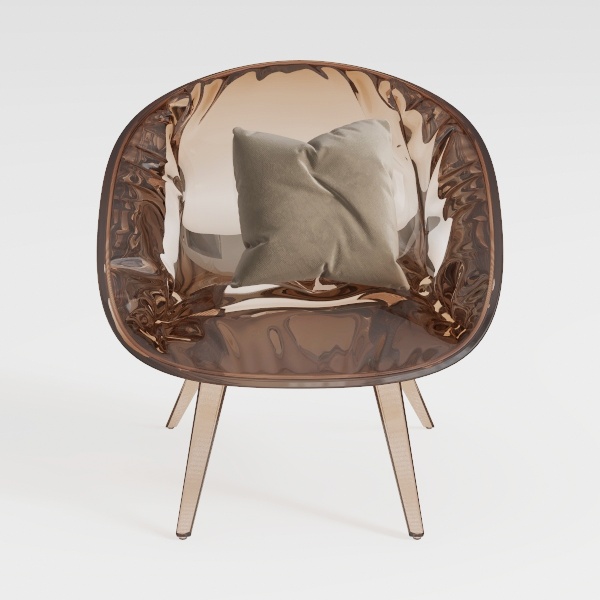 Pumpkin Couch Accent Chair, Modern Barrel Chair