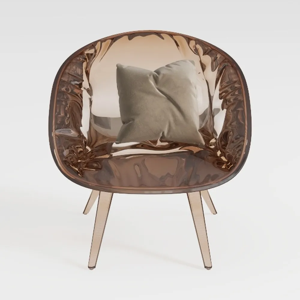 Pumpkin Couch Accent Chair, Modern Barrel Chair