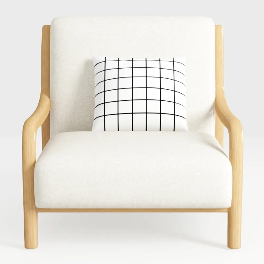 Karl home Accent Chair Wide Armrest Mid-Century