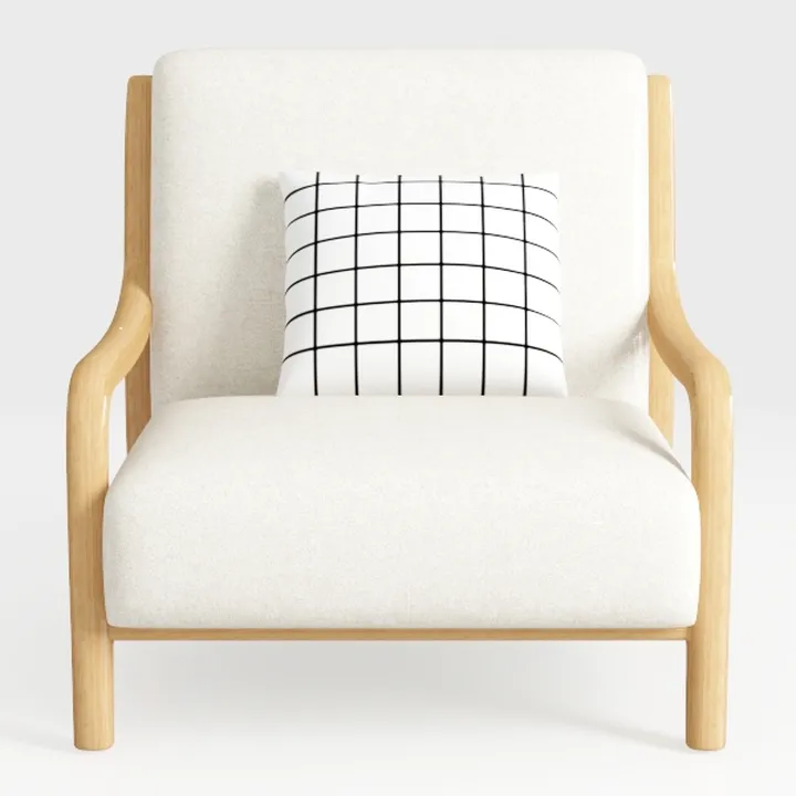 Karl home Accent Chair Wide Armrest Mid-Century