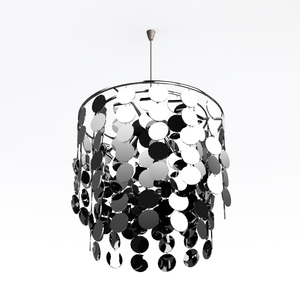 Modern Metal Disc Pendant Chandelier 3D Model