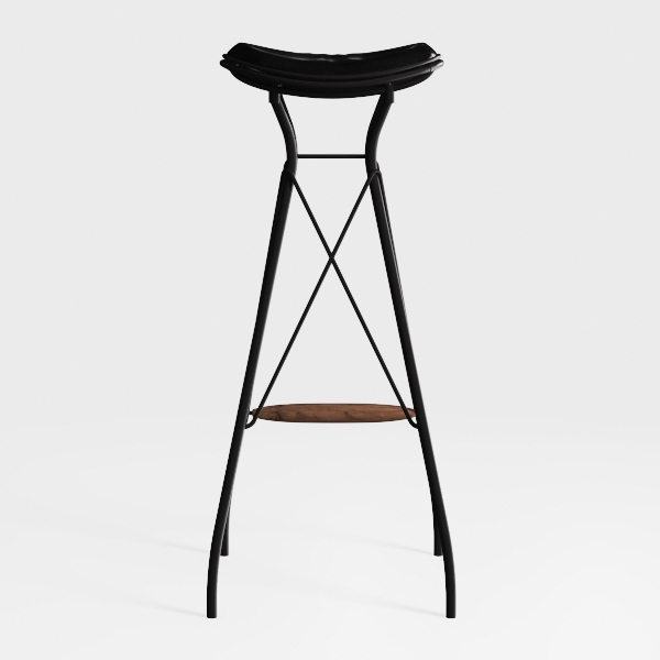 30.5 in. Chestnut Backless Metal Counter Height Ba