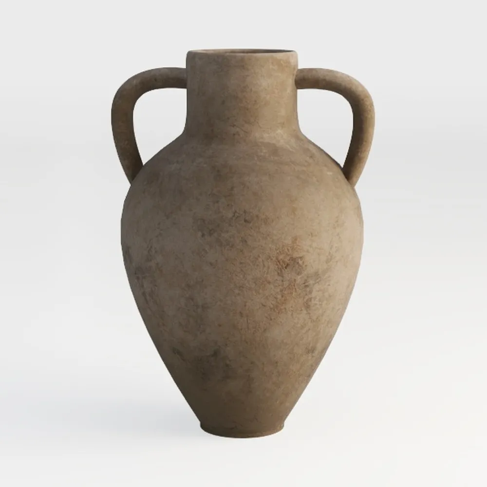 Rustic Ceramic Farmhouse Vase, 9.8 Inch Terra