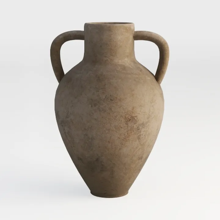 Rustic Ceramic Farmhouse Vase, 9.8 Inch Terra