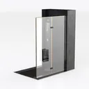 WOODBRIDGE Frameless Bathtub Shower Doors 56-60 Right 45 Degree View