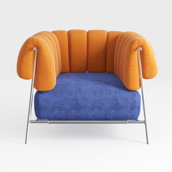 360° Swivel Yellow Barrel Chair with Adjustable He