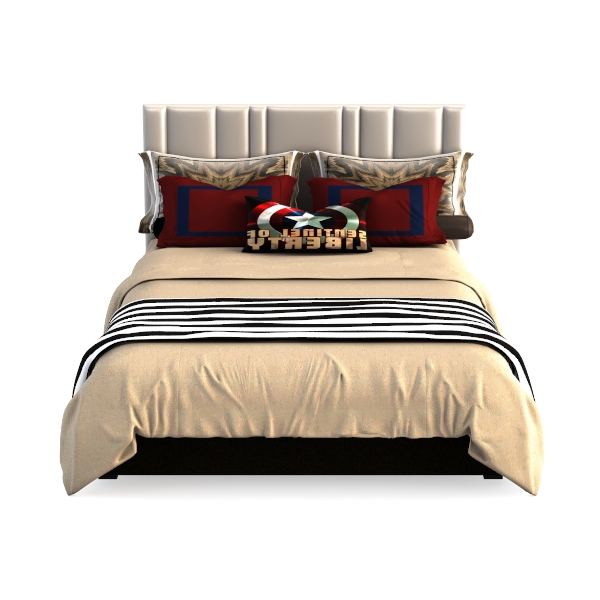 Bed Frame Queen Size with Headboard, Upholstered