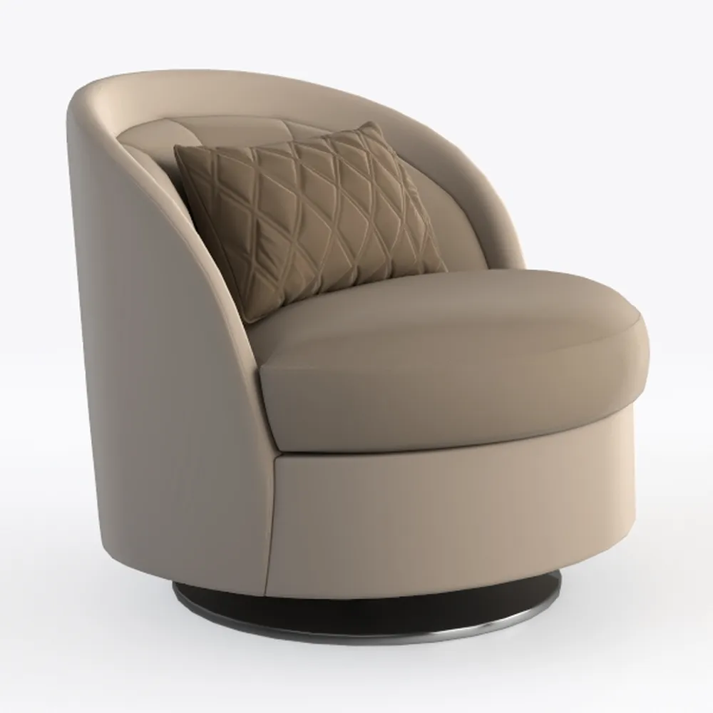 SOFTHION Swivel Accent Chair, Chenille Barrel Chai