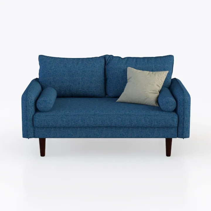 Velvet Sofa Modern Couch w/Wooden Legs - Living