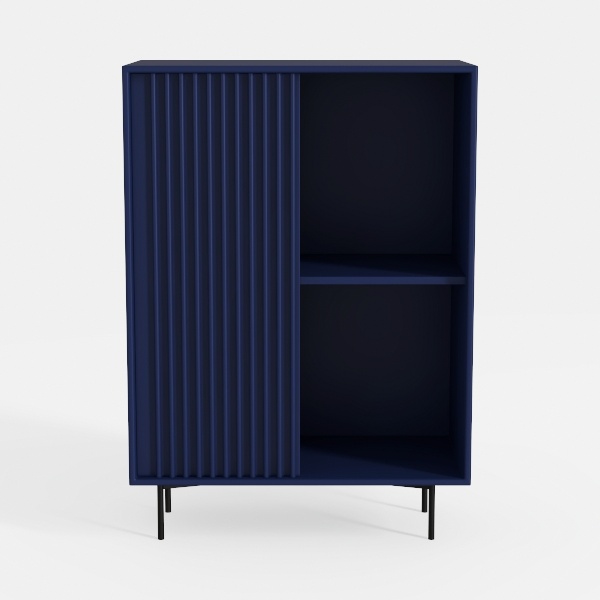 T4TREAM Fluted Shoe Storage Cabinet with 2 Sliding