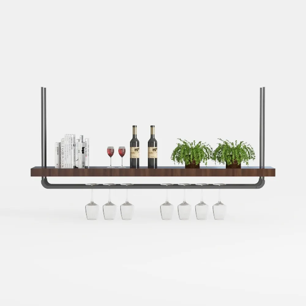 IAE Walnut Floating Wall Shelves 16 inch, Bathroom