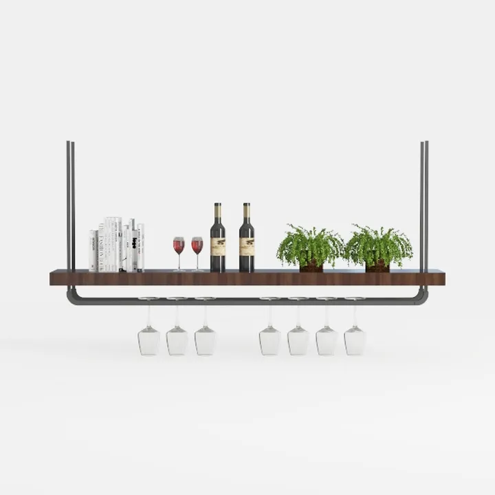 IAE Walnut Floating Wall Shelves 16 inch, Bathroom