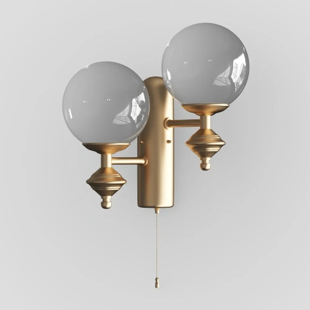 Pathson 2-Light Hardwired Wall Sconces with Globe