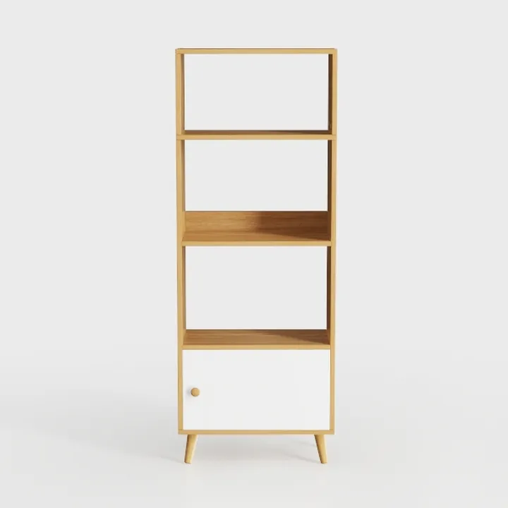 IOTXY Open Shelf Cube Bookcase - 59" Tall Mid