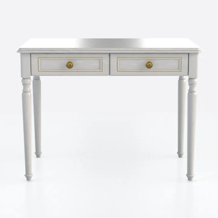 Beige Writing Computer Desks with Drawers, 47" 