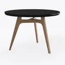 Tangkula Round Dining Table Set for 4, Modern Right 45 Degree View