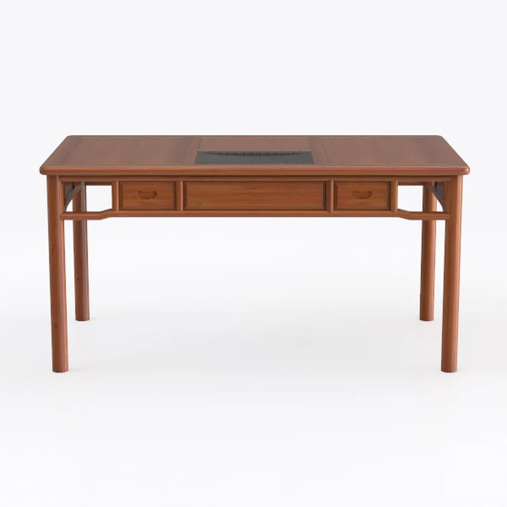 Farmhouse Oak Laptop Desk with Drop Front Keyboard