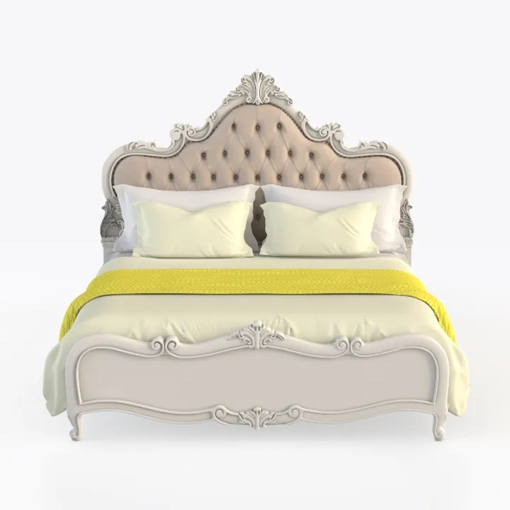 Acme Lucienne Velvet Upholstered Eastern King Bed 