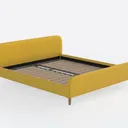 Omax Decor Chloe Upholstered Platform Bed | Box Sp Right 45 Degree View