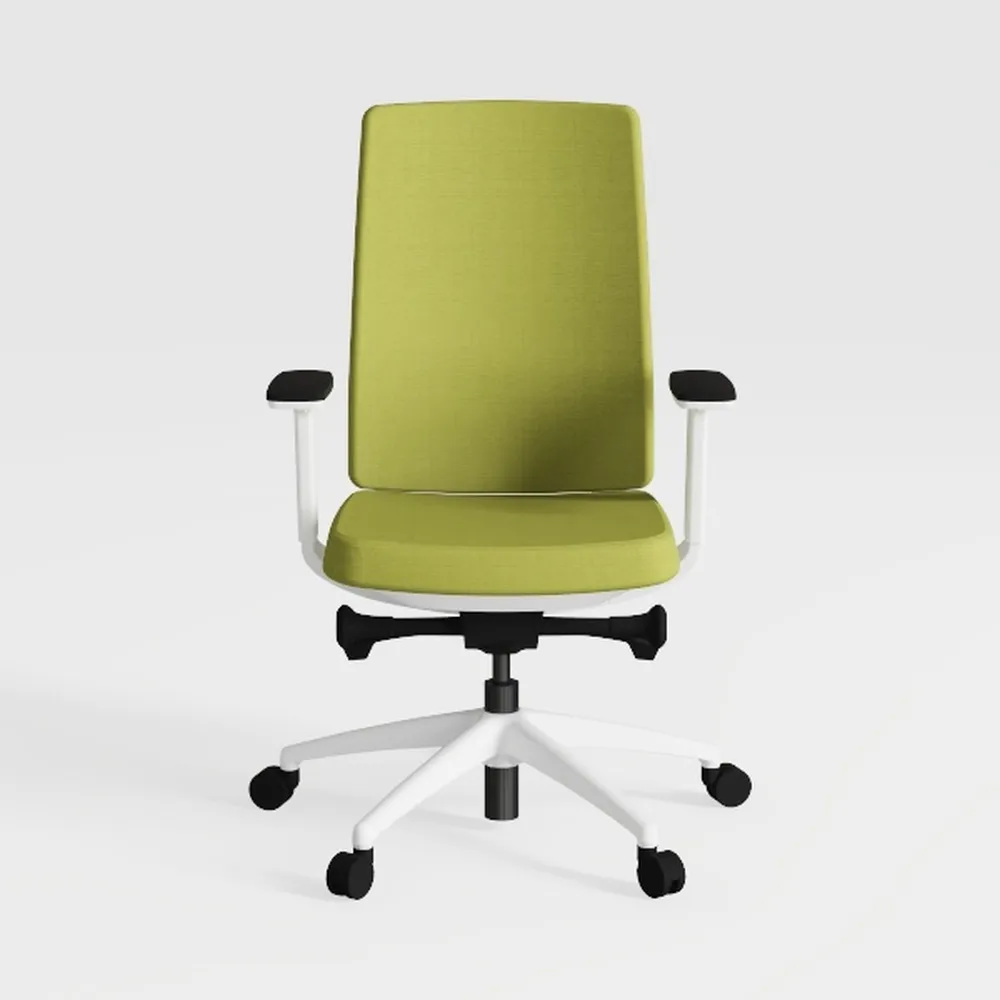 EMMA + OLIVER Mid-Back Green Mesh Swivel Task