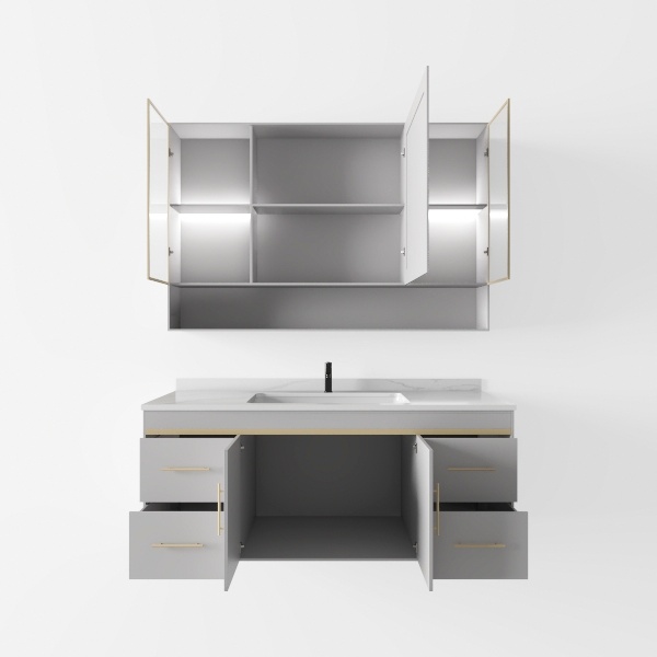 White Makeup Vanity Desk with Mirror & Lights,