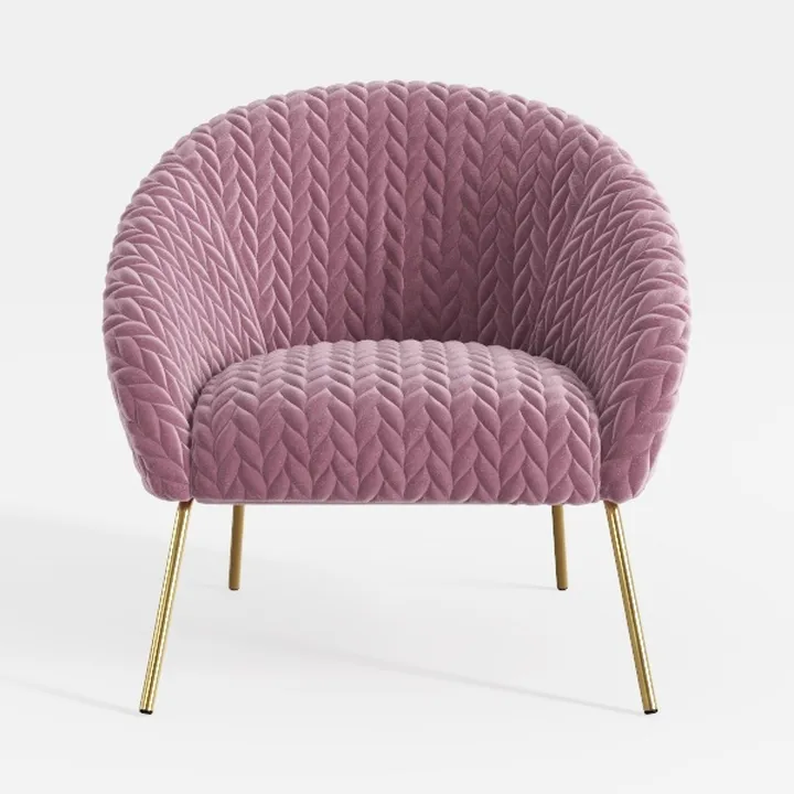 Accent Chair Corduroy Fabric, Vanity Armchair with