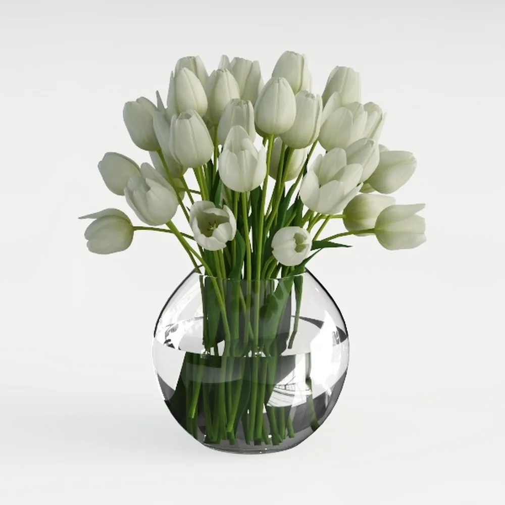 Hollyone Peonies Artificial Flowers with Vase