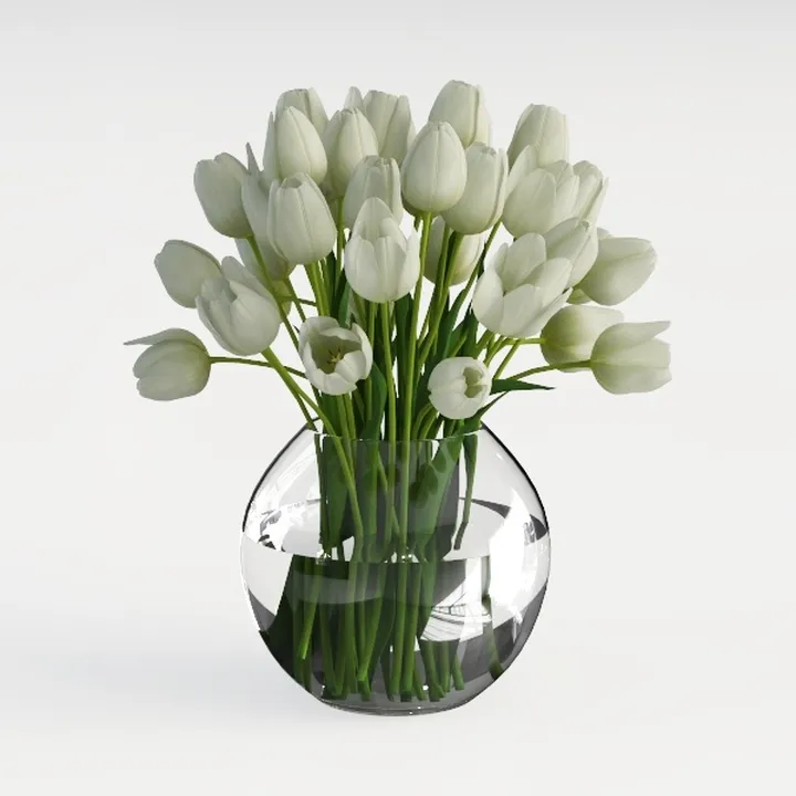 Hollyone Peonies Artificial Flowers with Vase