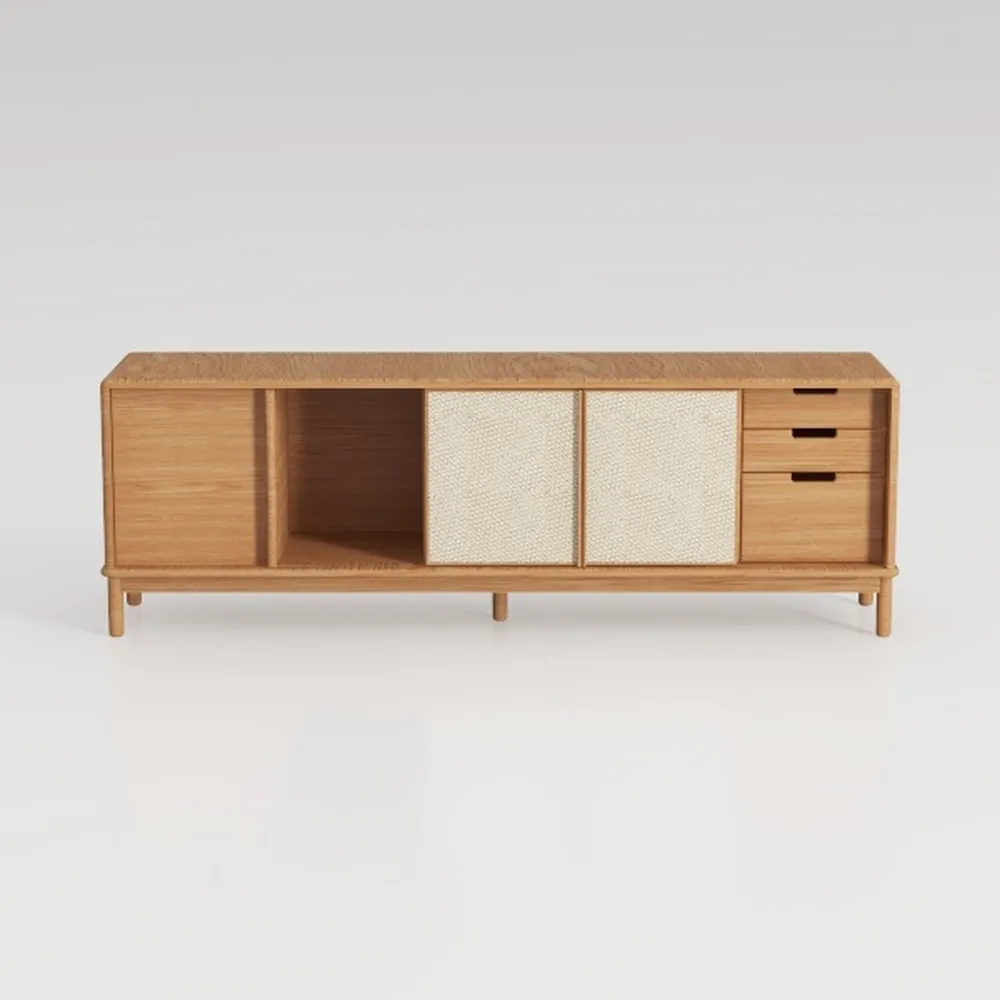 Rattan Buffet Cabinet with Storage, Sideboard