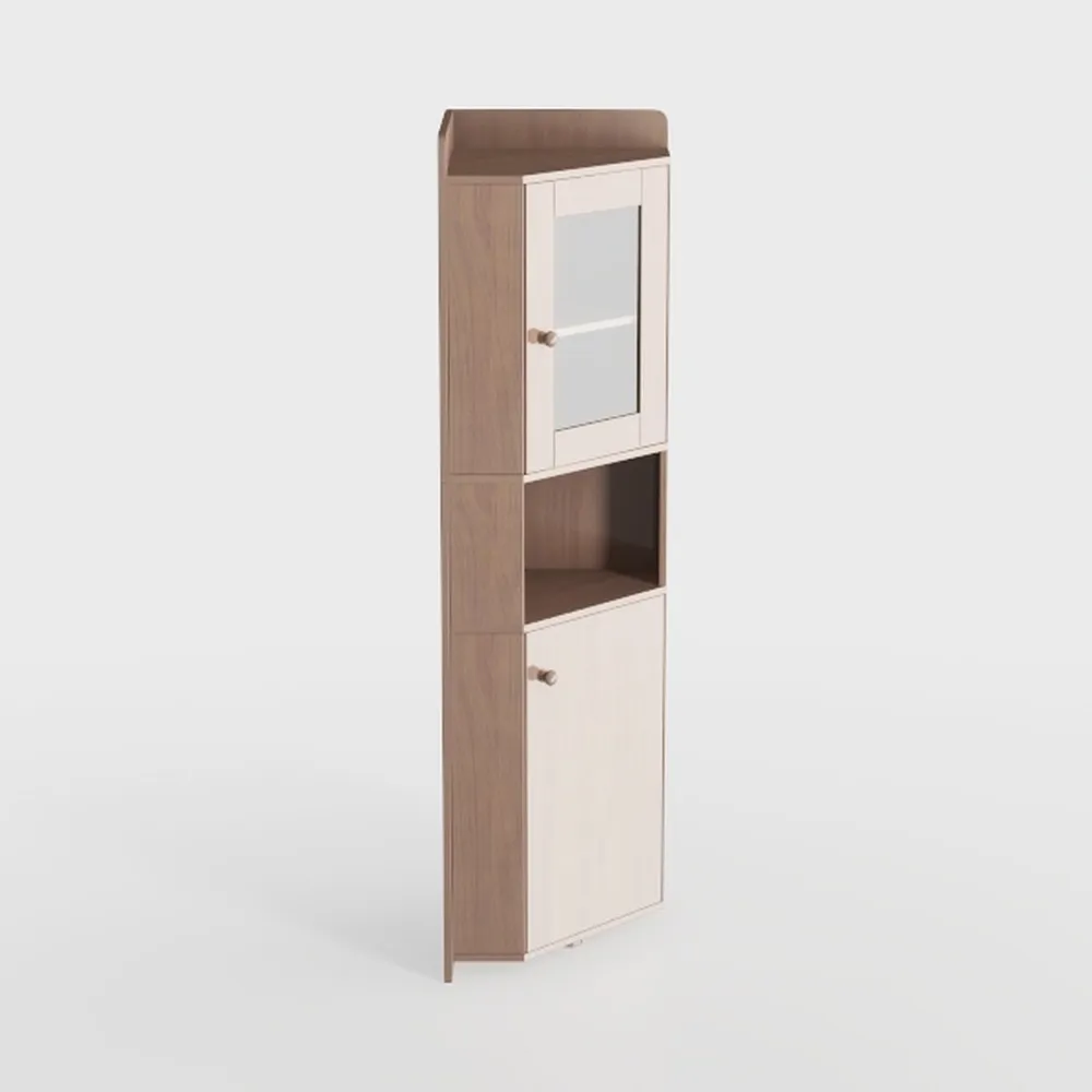 IRONCK Tall Corner Cabinet with 3 Wine Racks