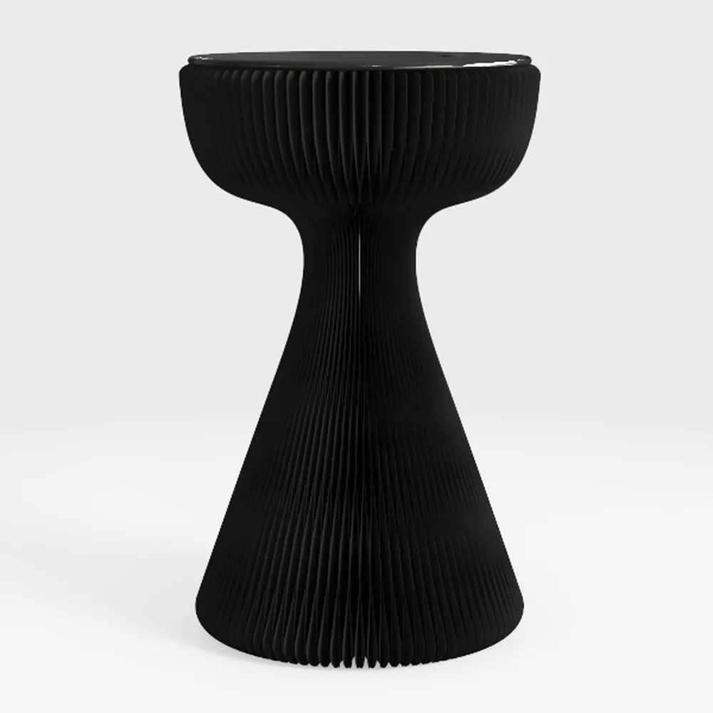 Uttermost Bongo Black Rattan Side Table 22899