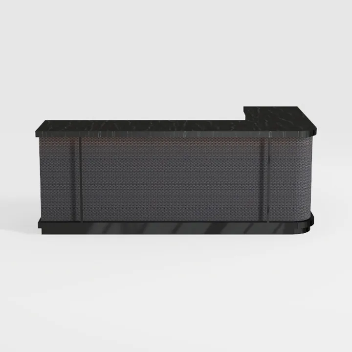 Moderno ufficio reception scrivania con luce LED e stoccaggio, elegante tavolo anteriore per reception (L110*W50CM) - Design elegante per ambienti professionali