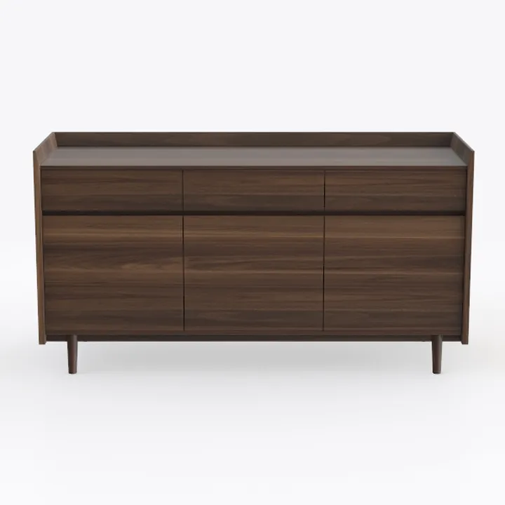 Mid Century Modern Walnut Wood Sideboard Storage Cabinet 3D Model