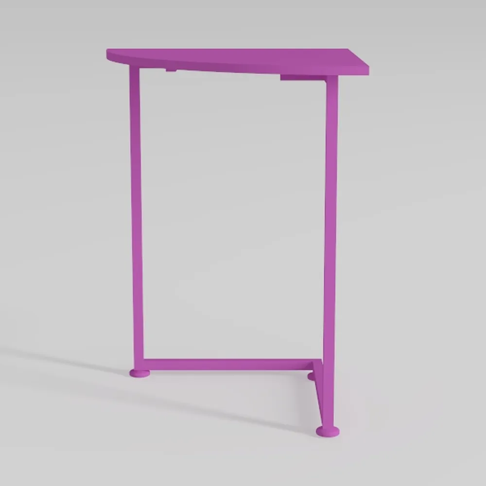 End Table,C Shaped Side Table for Sofa,Glass