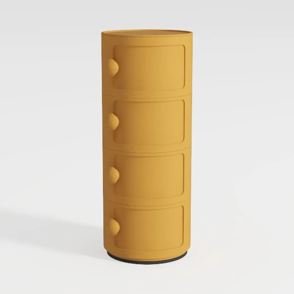 Bedside Table with 360° Wheels,Square Nightstand