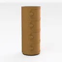 Bedside Table with 360° Wheels,Square Nightstand Right 45 Degree View