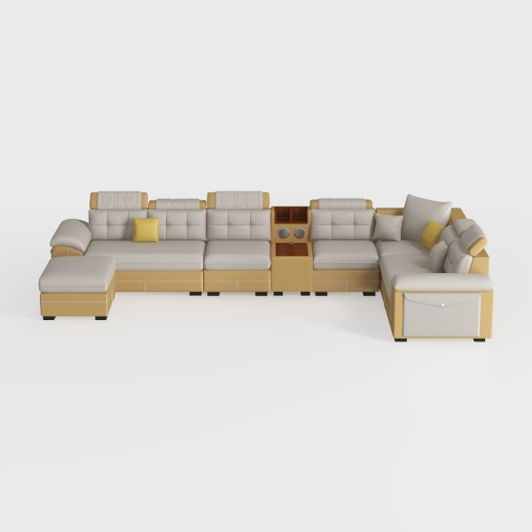 EASE MOOSE Faux Leather Modular Sofa Sectional