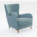 Spatial Order Home Decor | Upholstered Rolled Arm  Right 45 Degree View