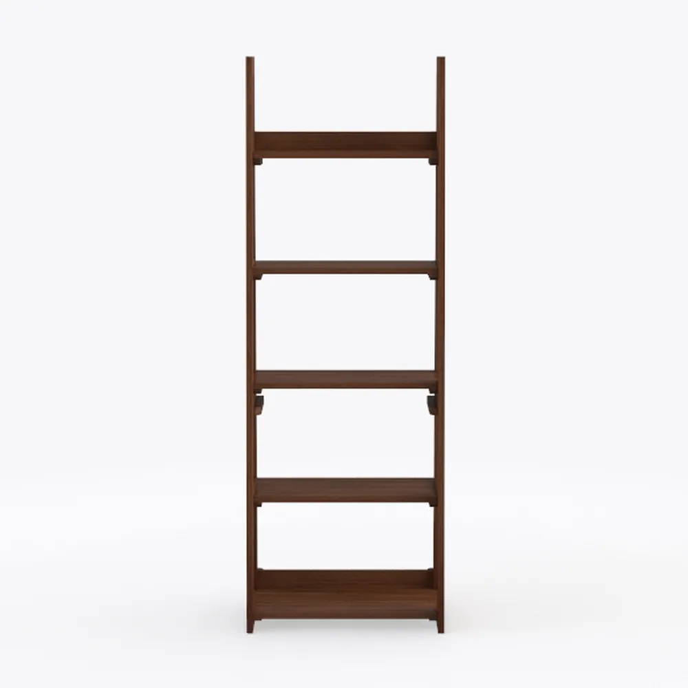 Soild Wood Ladder Book Case Organizer, 4-Tier
