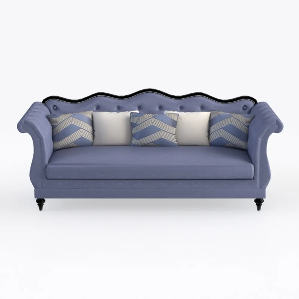Glory Furniture Hollywood Velvet Sofa in Navy Blue