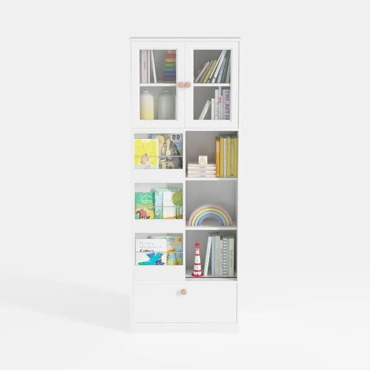 Unikito Bookshelf with 2 Drawers Free Standing